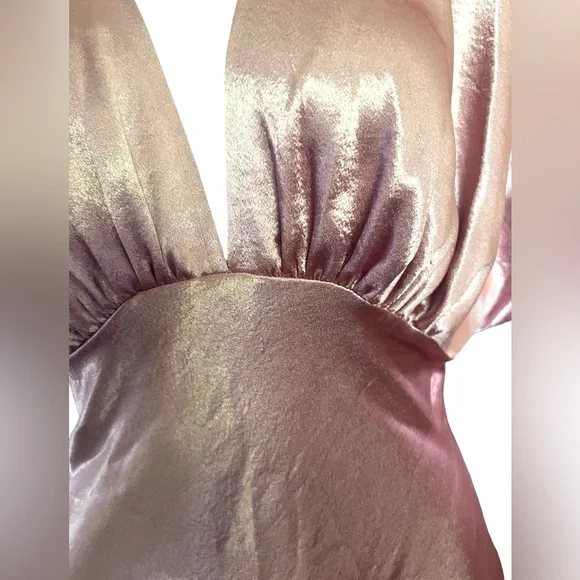 Free People‎ Beatrice Satin Maxi Dress Pink/rose size 8 NWT - Picture 6 of 16